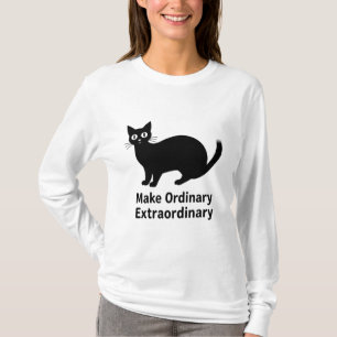 Camiseta Gráfica de adorable gato negro todos los días
