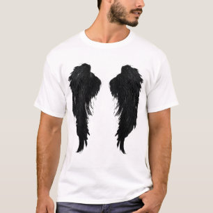 Camiseta gráfica de alas de ángel oscuro