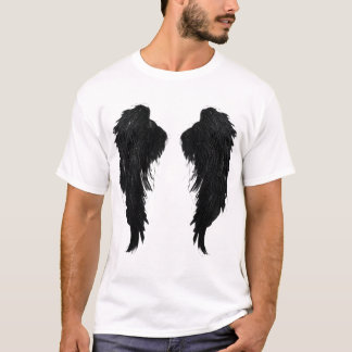 Camiseta gráfica de alas de ángel oscuro