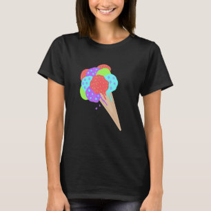 Camiseta Gráfica De Alimentos De Verano Con Nueve Cucharas
