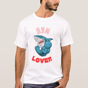 Camiseta gráfica de amante del gimnasio de tiburón