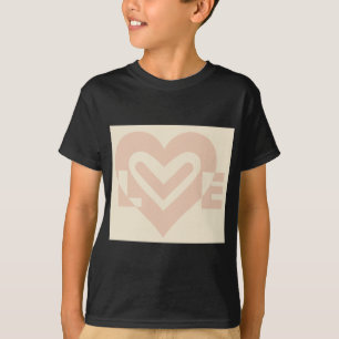 Camiseta Gráfica de amor lindo en beige