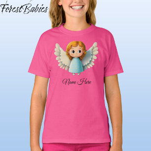 Camiseta Gráfica de Angel Adorable Personalizado, Chica de 