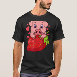 Camiseta Gráfica de animales de corral de fresa de fresa