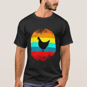 Camiseta Gráfica De Animales De Granja Retro Con Pollo Vint