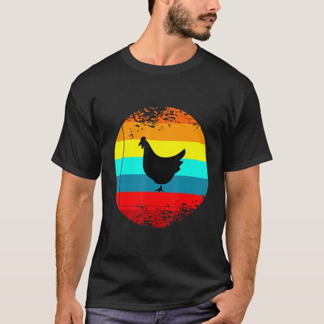 Camiseta Gráfica De Animales De Granja Retro Con Pollo Vint (Anverso)