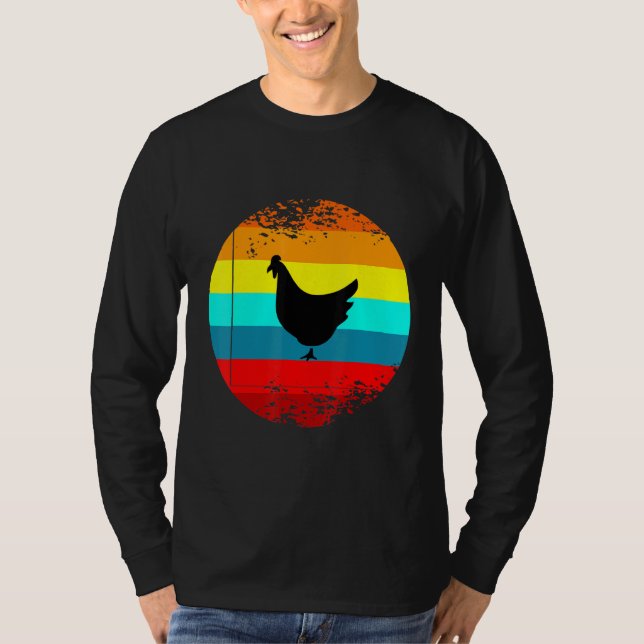 Camiseta Gráfica De Animales De Granja Retro Con Pollo Vint (Anverso)