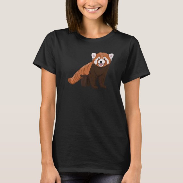 Camiseta Gráfica de animales del Panda Rojo Cute (Anverso)