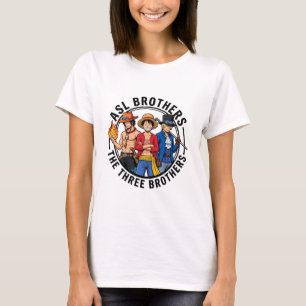 Camiseta Gráfica de Anime de Los Tres Hermanos