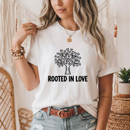 Camiseta gráfica de árbol de hoja de corazón SVG