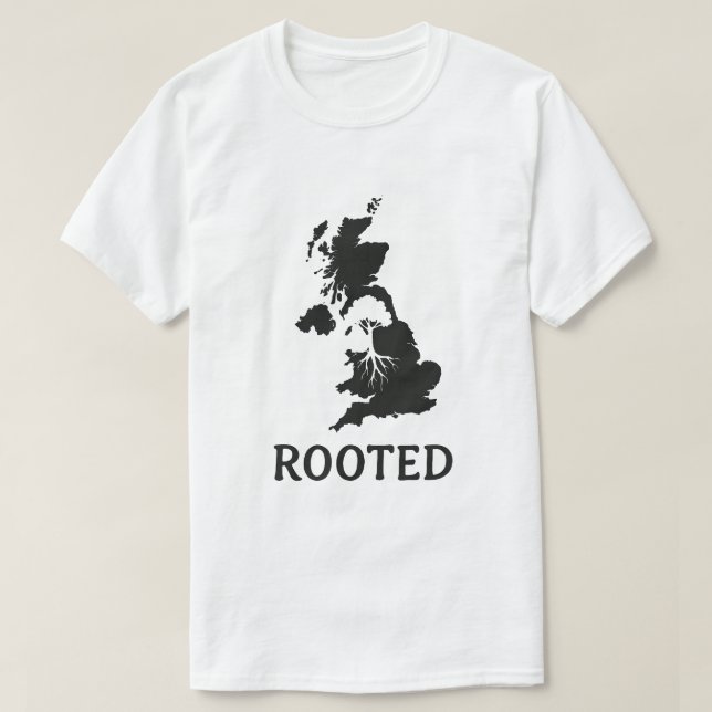 Camiseta gráfica de árbol de mapas del Reino Unido (Diseño del anverso)