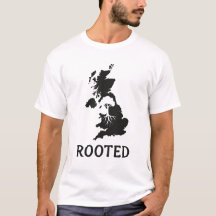 Camiseta gráfica de árbol de mapas del Reino Unido