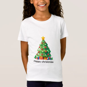 Camiseta gráfica de árbol de Navidad festivo