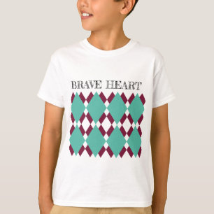 Camiseta gráfica de argyle para niños