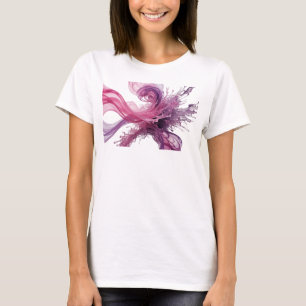 Camiseta gráfica de arte abstracto Chic Silver