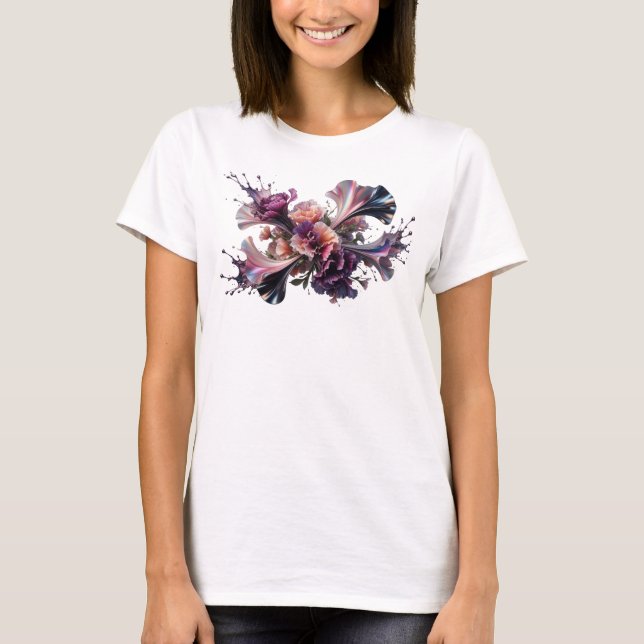 Camiseta gráfica de arte abstracto Cool Silver (Anverso)