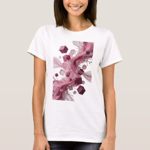 Camiseta gráfica de arte abstracto de plata limpia