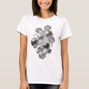 Camiseta gráfica de arte abstracto de plata modern
