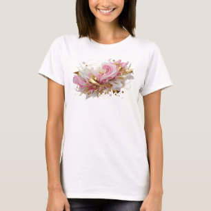 Camiseta gráfica de arte abstracto naranja chic