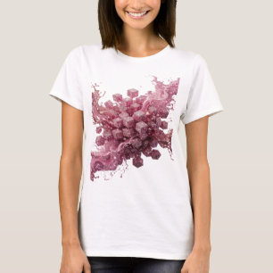 Camiseta gráfica de arte abstracto plateado de mod