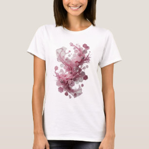 Camiseta gráfica de arte abstracto plateado icónic