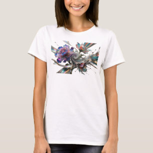 Camiseta gráfica de arte abstracto plateado ingeni