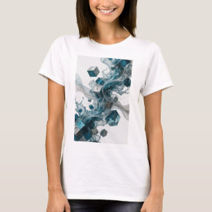 Camiseta gráfica de arte abstracto plateado ingeni