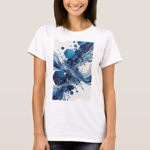 Camiseta gráfica de arte abstracto plateado ingeni
