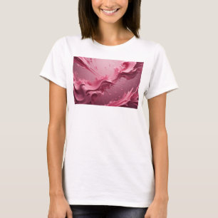 Camiseta gráfica de arte abstracto rosa atrevido