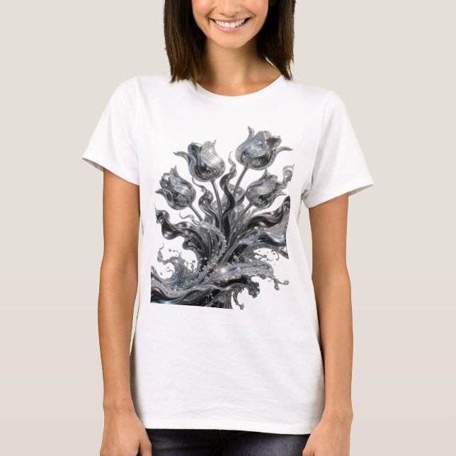 Camiseta gráfica de arte abstracto Statement Silve (Anverso)