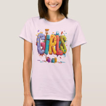 Camiseta gráfica de arte de grafiti para niñas col