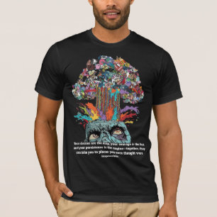 Camiseta gráfica de arte del cráneo psicodélica