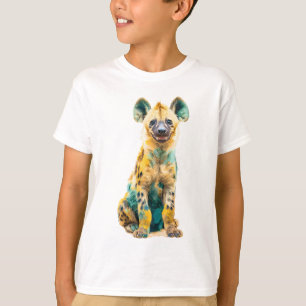 Camiseta gráfica de arte pop Psych-Color Hiena