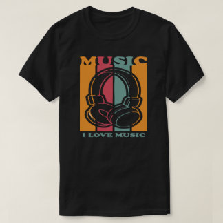 Camiseta Gráfica de Auriculares para Amante de la