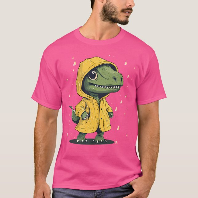 Camiseta Gráfica De Aventura De Dino Rainbow Para Niños (Anverso)