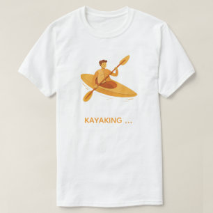 Camiseta gráfica de aventura en kayak Born to Padd