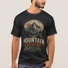 Camiseta gráfica de aventura en la montaña vintage