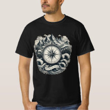 Camiseta gráfica de aventura 'Sigue tu brújula nor