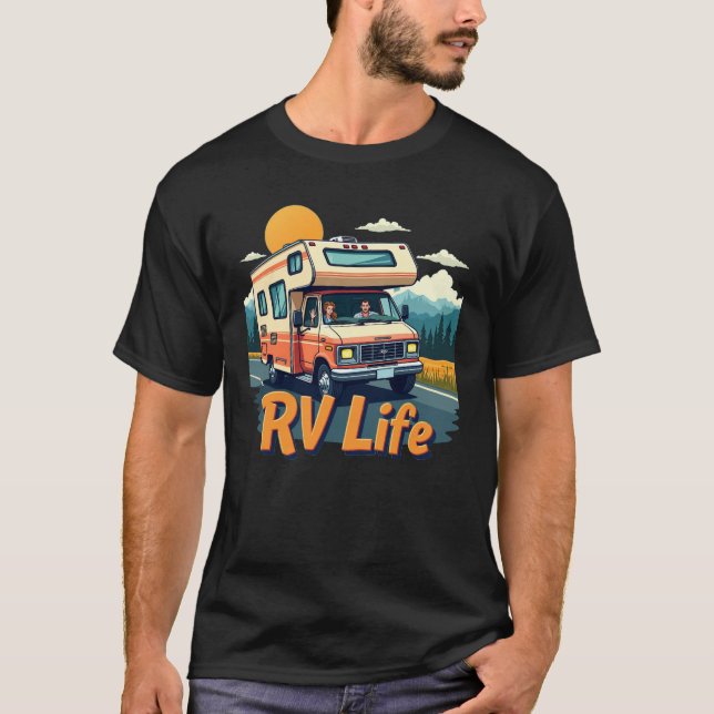 Camiseta gráfica de aventuras masculinas de RV Lif (Anverso)