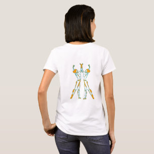 Camiseta gráfica de bailarinas gemelas