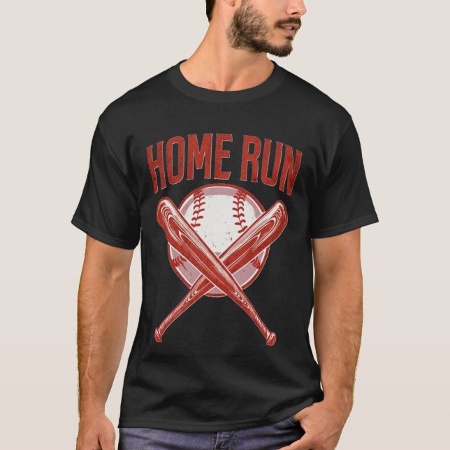 Camiseta Gráfica de béisbol casero con problemas vintage (Anverso)