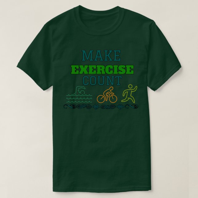 Camiseta Gráfica De Bicicleta De Natación De Triatlón (Diseño del anverso)