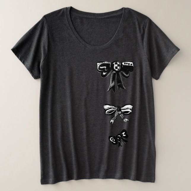 Camiseta gráfica de Black Bows (Anverso del diseño)