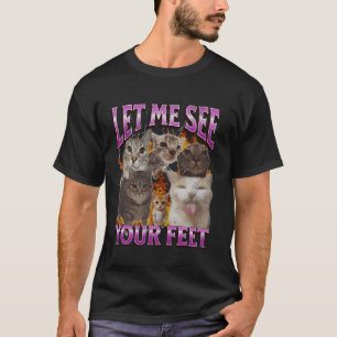 Camiseta Gráfica de bootleg de meme con sus pies divertidos