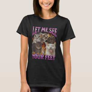 Camiseta Gráfica de bootleg de meme con sus pies divertidos
