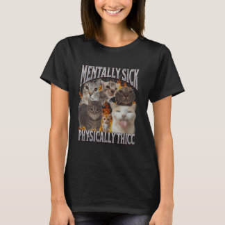 Camiseta Gráfica de Bootleg Gráfica de meme de gato diverti