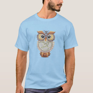 Camiseta Gráfica de bordado de búho celta