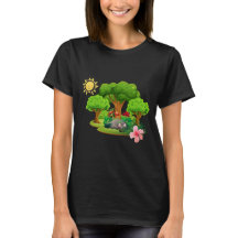 Camiseta gráfica de bosque mágico