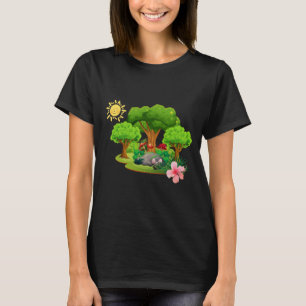 Camiseta gráfica de bosque mágico