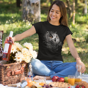 Camiseta Gráfica de búho nocturno ave salvaje